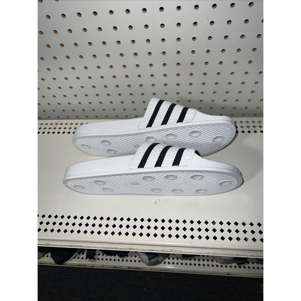 Adidas Adilette Mens Sport Sandals Slides Flip Flops Size 11 White Black 280648 - Picture 5 of 8